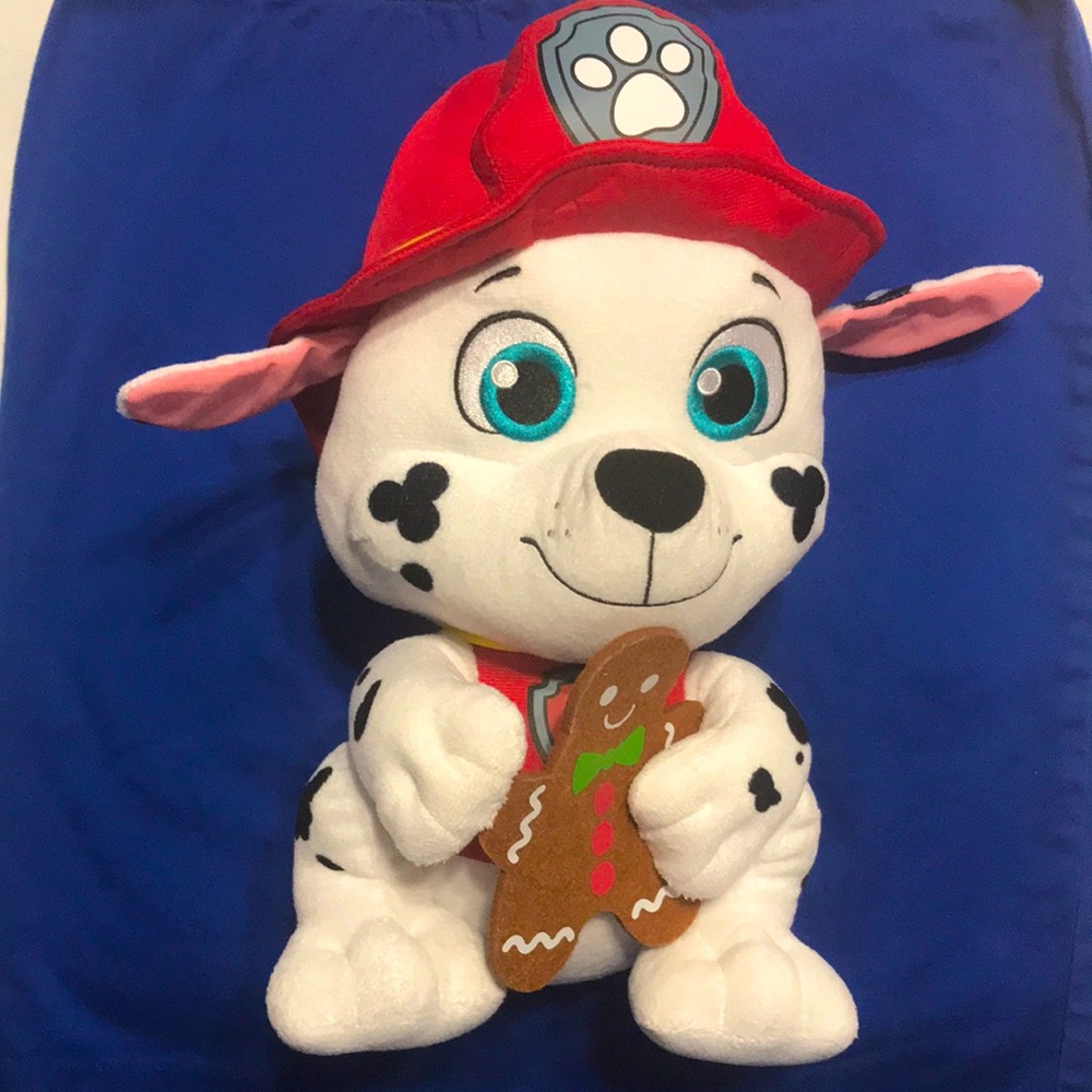 Paw Patrol Marshall with Gingerbread Cookie Stuffed Animal
